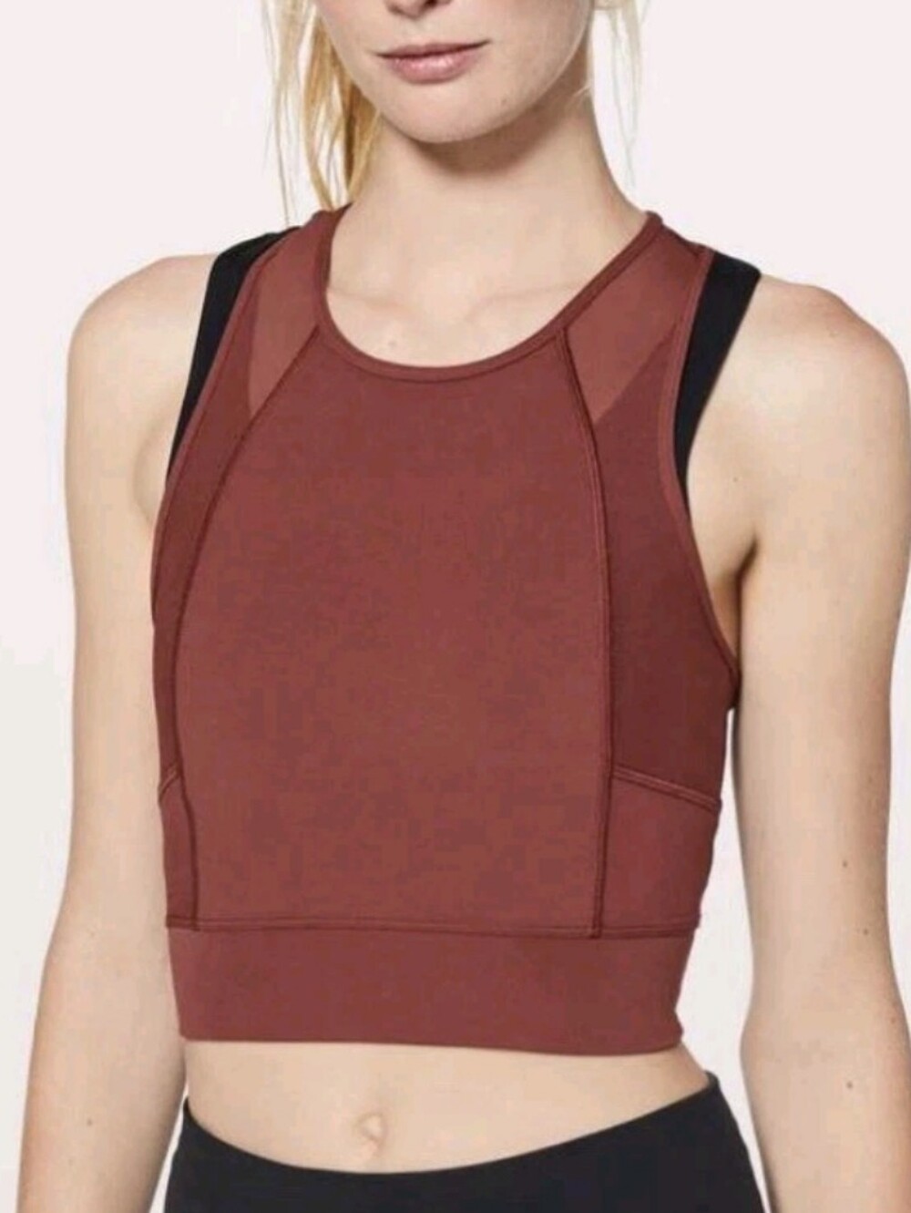 Lululemon Laser Speed Train Crew Tank Top Savanah Maroon W1AZ5S Women's Size 2